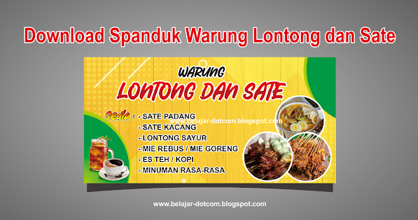 Download Spanduk Warung Lontong dan Sate