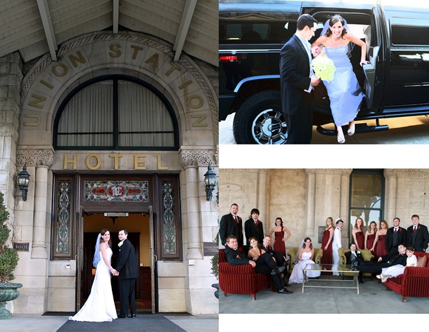 The wedding colors were Burgundy Ivory So we layered each table with a 