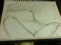 Drawing side torso