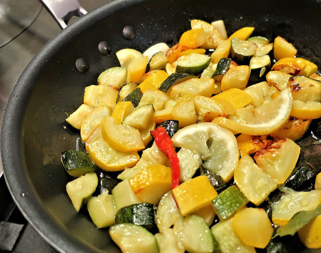 courgettes, poêle