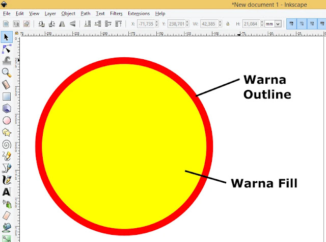 Cara Mengisi Warna Fill Dan Outline Objek Inkscape