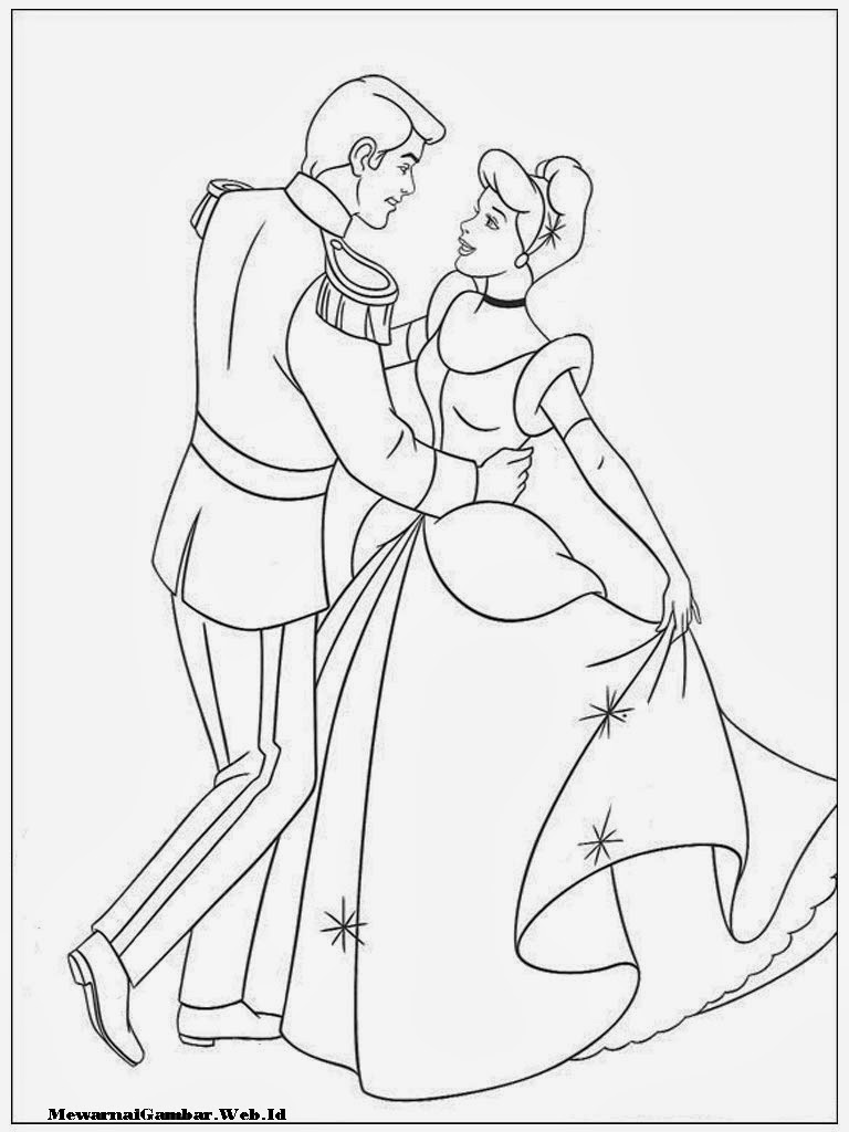 Mewarnai Gambar Cinderella  Mewarnai Gambar