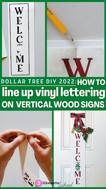 silhouette 101, silhouette america blog, dollar tree crafts, wood sign, vertical sign
