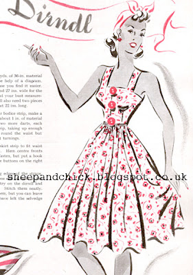 Free Patten 1930's Sewing - Very Easy Dirndl Dress