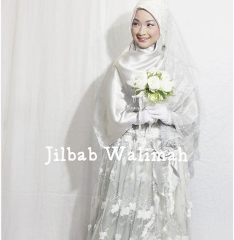 Inspirasi  Hijab Pengantin Muslimah Syari  
