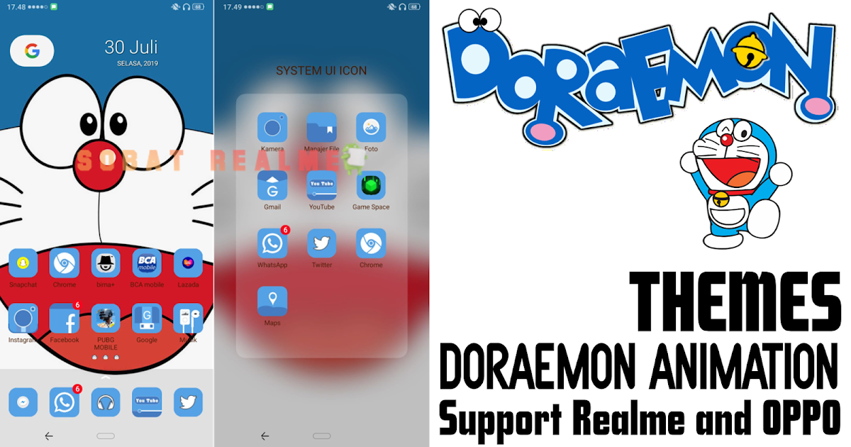Download Tema Doraemon V1 for OPPO Realme