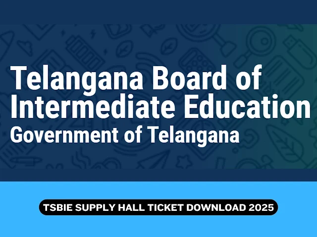 TSBIE Supply Hall Ticket Download 2025