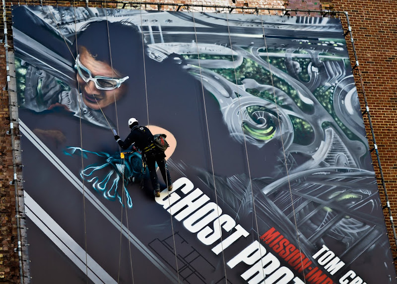 Giant Ghost Protocol wall mural London
