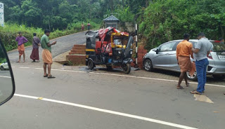 പെരിങ്ങാലക്ക് സമീപം കാറും ഓട്ടോയും കൂട്ടിയിടിച് അപകടം