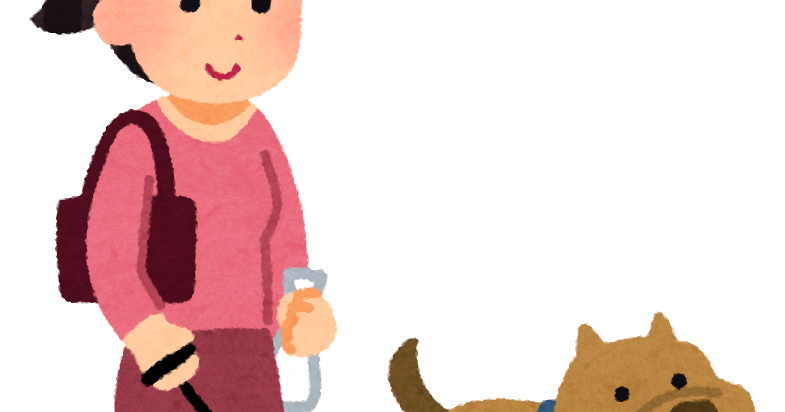 犬の散歩をしているヒトのイラスト 女性 かわいいフリー素材集 いらすとや