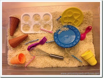 Rice Sensory Bin