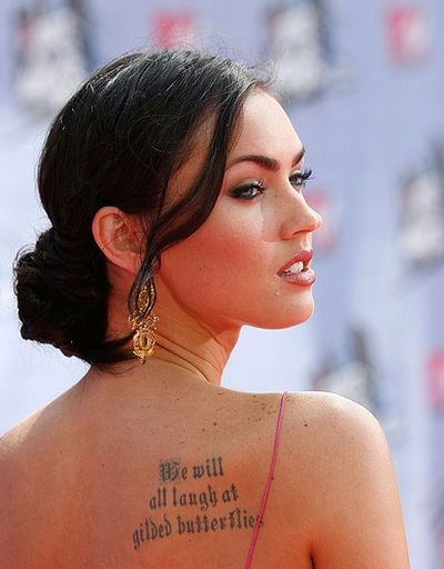 Megan Fox Tattoos Rib