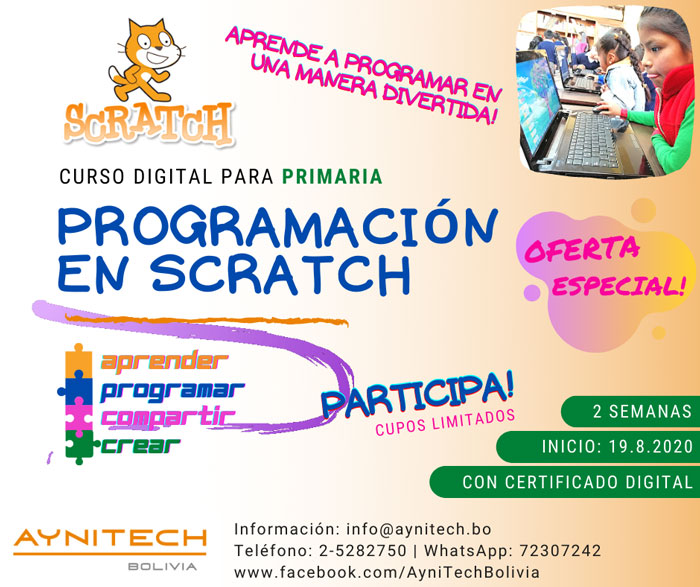 Curso Programación en Scratch para estudiantes de Nivel Primario