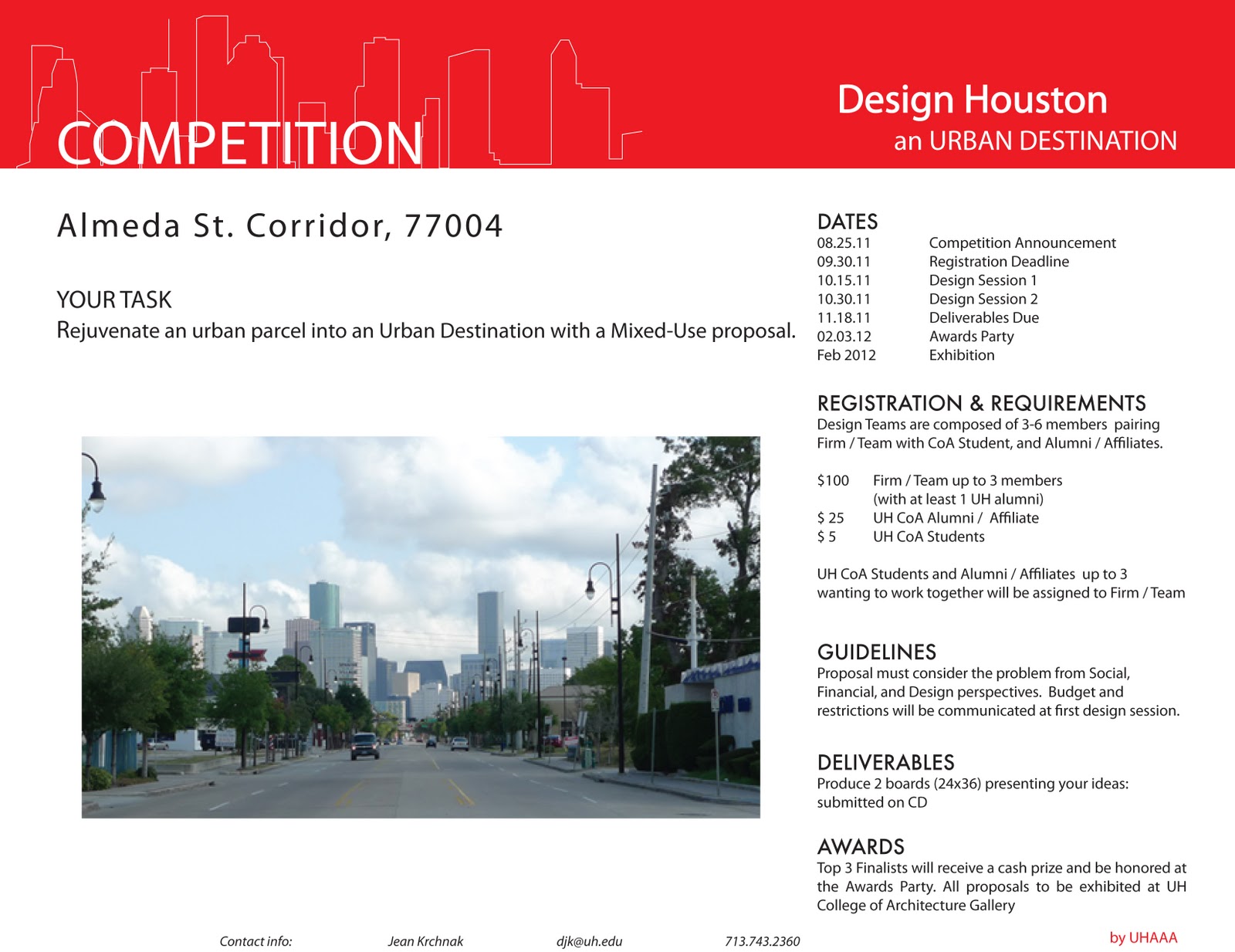 design competition sponsored by the UH Architecture Alumni 