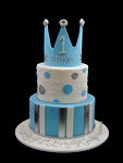 Crown Blue Wedding Cakes