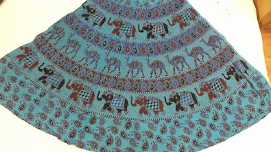 Jaipuri Cotton Printed Skirt - Camel And Elephant Print Design