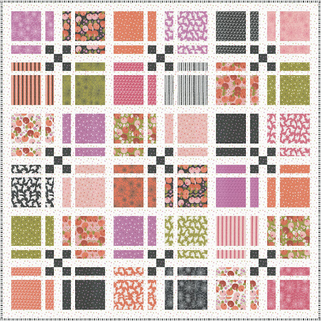 Stay Square quilt in Hey Boo fabrics by Lella Boutique for Moda Fabrics