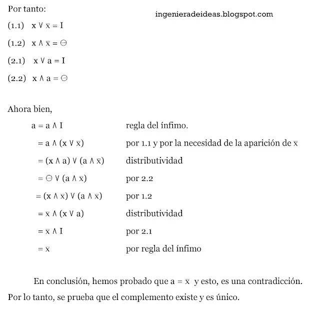 demostración de unicidad