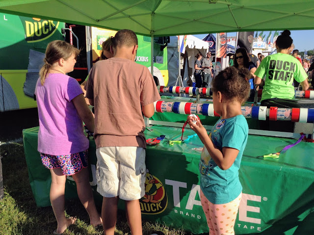 Bracelet making at the Avon Duck Tape Festival