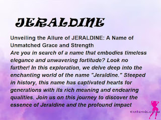 meaning of the name "JERALDINE"