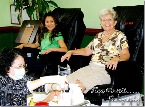 Wati & Janice enjoying their Pedicures