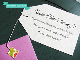 DIY Tea Party Invitations