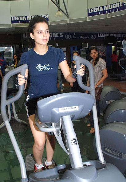 kangana ranaut at leena mogre gym actress pics