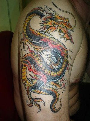 dragon tattoo arm