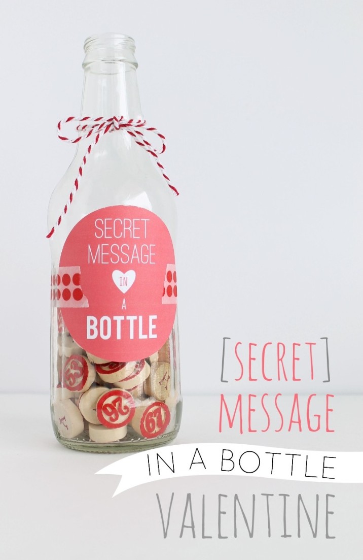 {Secret} Message in a Bottle Valentine - My Sister's ...