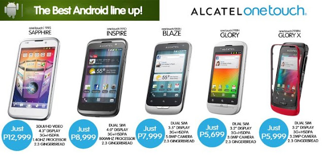 Alcatel Mobile Philippines 2012 Android Pricelist