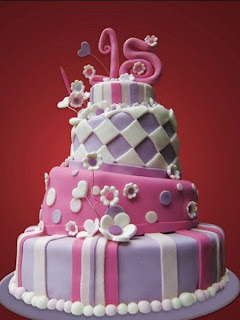 Fondant Cake Sweet 15 and Sweet 16