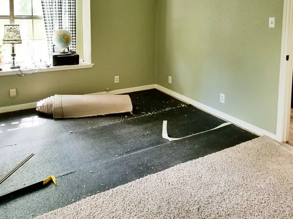 removing carpet