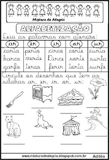 Sílabas complexas atividades para imprimir