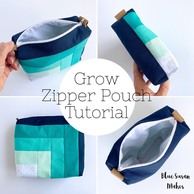 Zipper Pouch Tutorial with Boxed corners - easy to sew zipper pouch