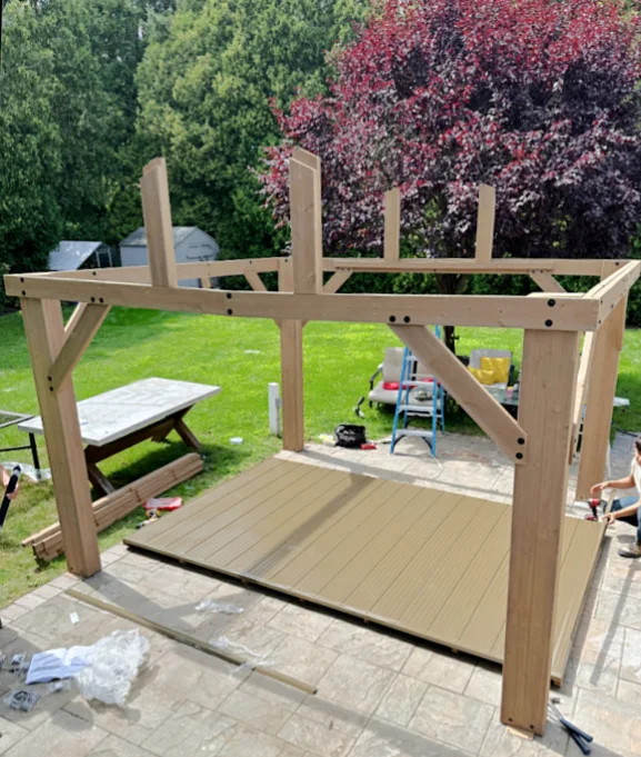 gazebo being built