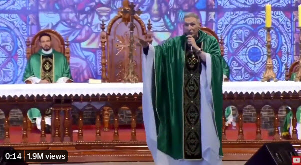 Woman Tosses A Priest Off The Stage During A Live Mass Broadcast