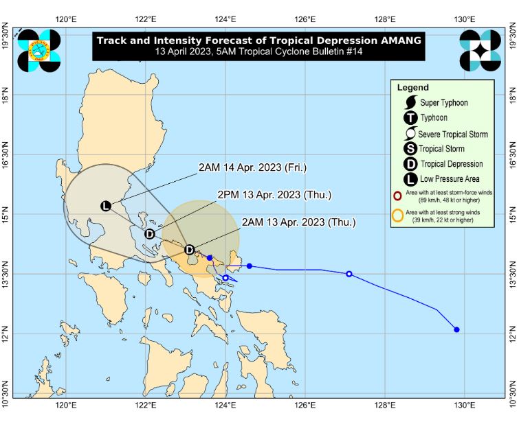 'Bagyong Amang' PAGASA track