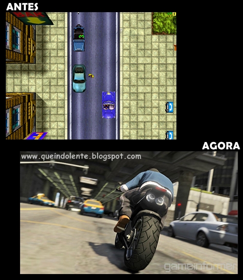 Jogos de Video Games - Antes e Agora, antes e depois, gta