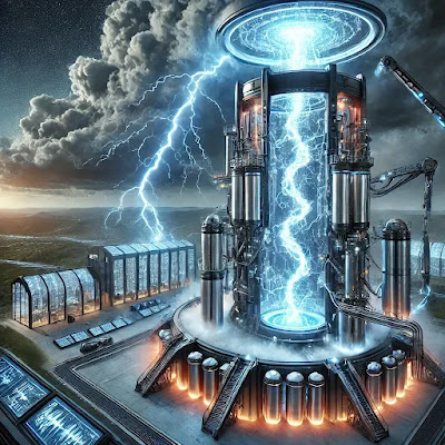 Image illustrating the futuristic concept of harnessing lightning for power