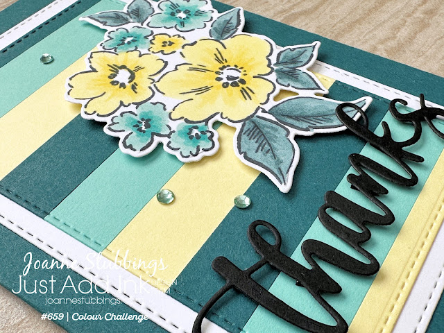 Jo's Stamping Spot - Just Add Ink Challenge #659 using Hand-Penned Petals by Stampin' Up!