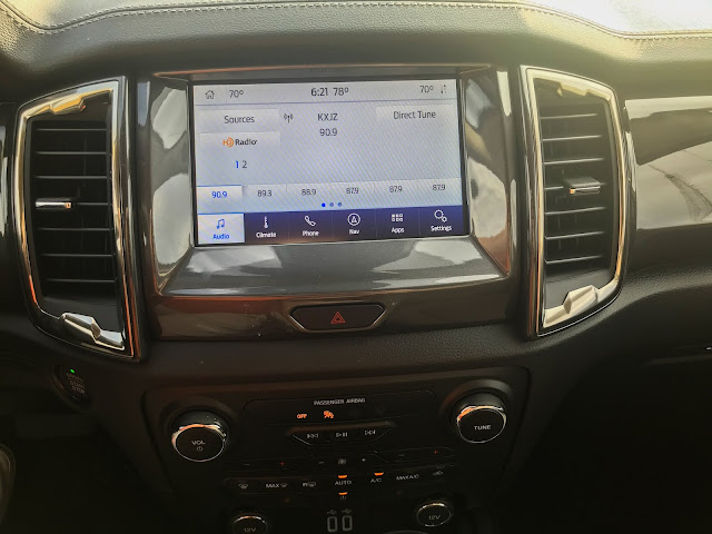 Infotainment and HVAC in 2020 Ford Ranger Supercrew 4X4 Lariat