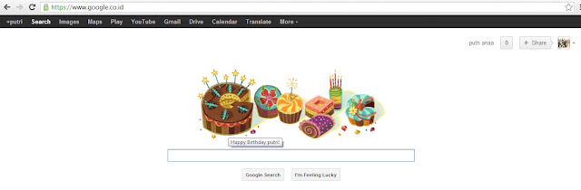 print screen happy birthday on google