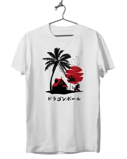 Wear Shop Kame House in Dragon Ball Anime White Half Sleeves T-Shirt for Men and Women