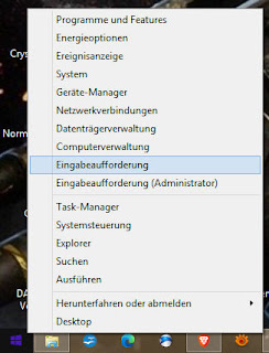 Eingabeaufforderung ausführen mit Windowstaste