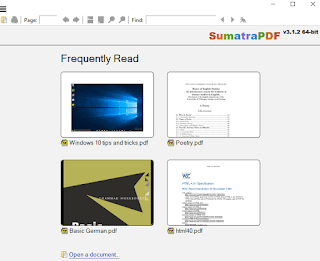 تنزيل برنامج قراءة مستندات بي دي اف Sumatra PDF Reader