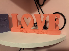 Love Sign Valentine's Day print from my new Creality Ender 3 Pro and modeled on Solidworks