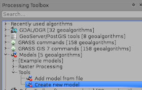 Processing toolbox location of 'Create new model tool'