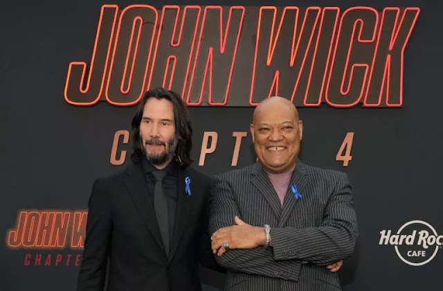 "John Wick 4" Cast Honors Lance Reddick with Ribbons at L.A. Premiere.