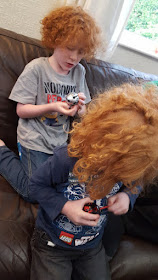 Children playing with smart egg puzzles