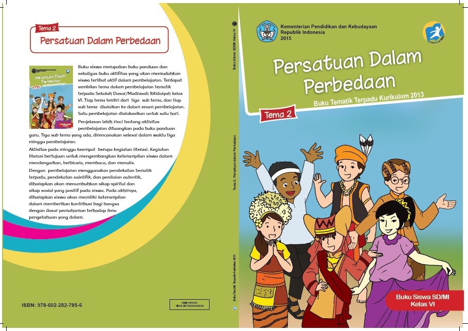 Download Buku Tematik Kelas 6 Tema 2 (Persatuan Dalam 